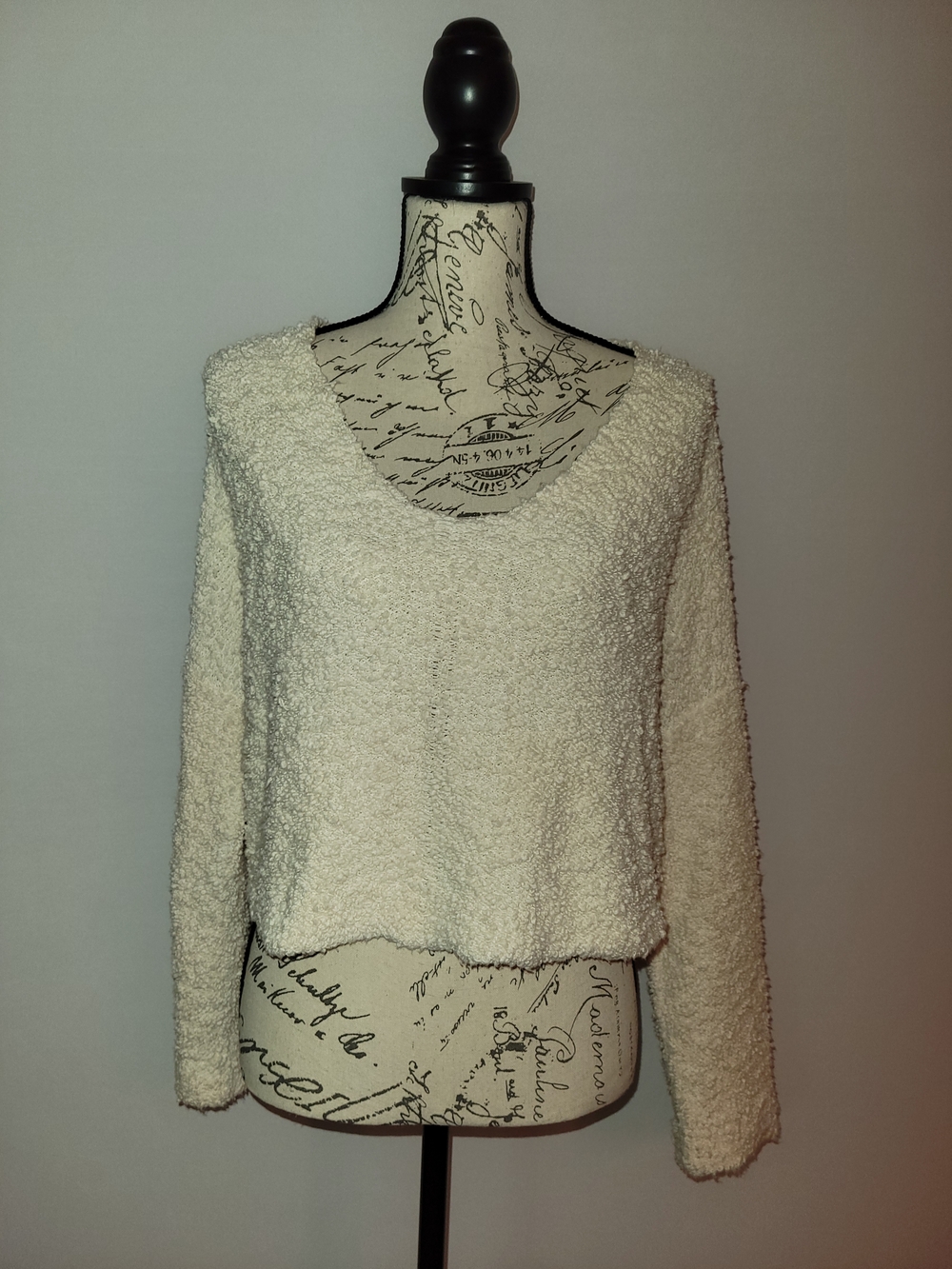 Free People Ivory Popcorn Pullover Sweater Size M - Picture 11 of 15